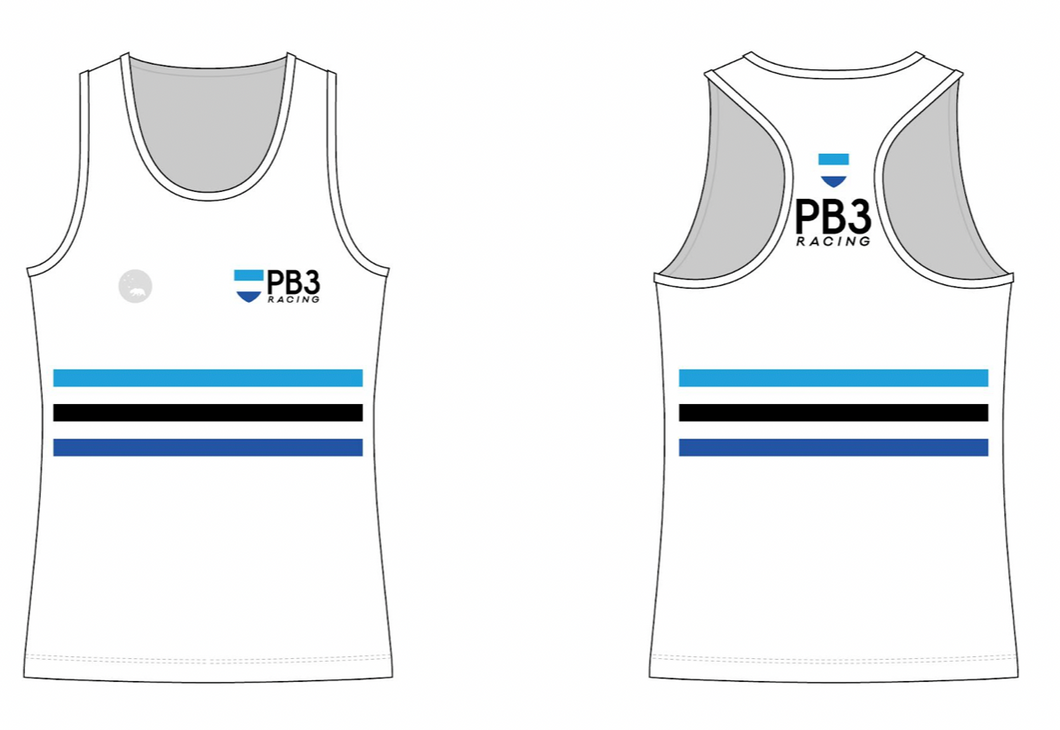 PB3 women's running singlet - white