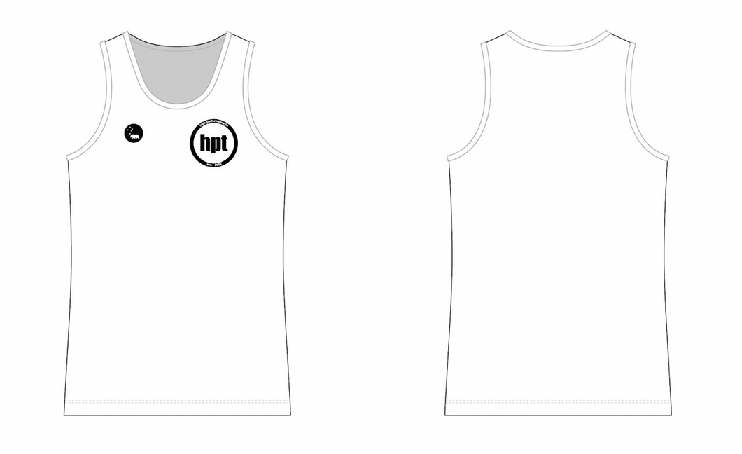 HPT men's running singlet - white