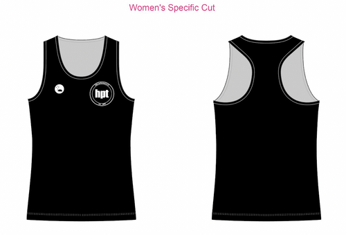 HPT women's running singlet - black