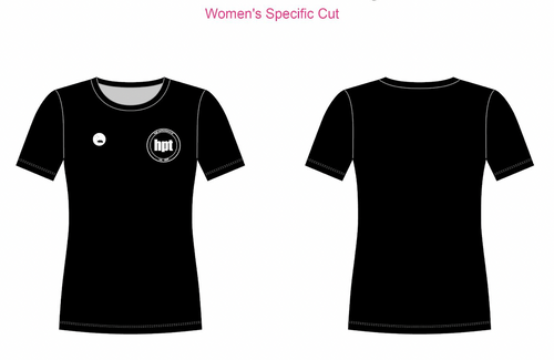 HPT women's running tee - black