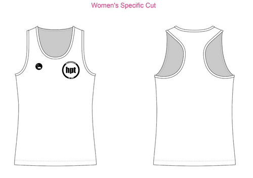 HPT women's running singlet - white