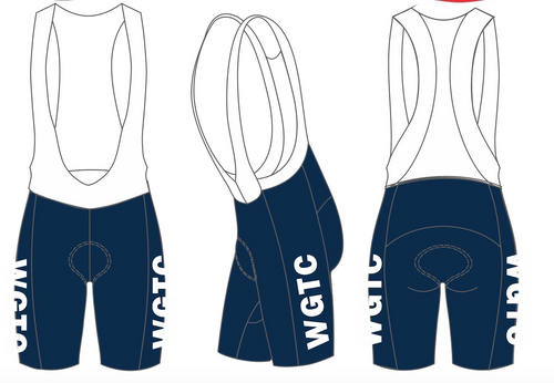 WGTC velocity cycling bib short - women's